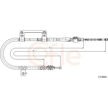 Lanko parkovací brzdy Lanovod parkovací brzdy COFLE 17.6041