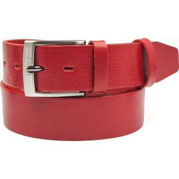 Opasek Červený kožený opasek Nivasaža elegantní široký ELG40 Celková délka: 135