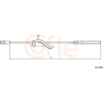 Lanko parkovací brzdy Lanovod parkovací brzdy COFLE 10.5451
