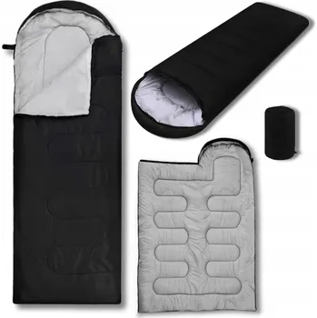 Spacák Turistický spacák SPI 55 syntetický černý mumie s kapucí 210 cm