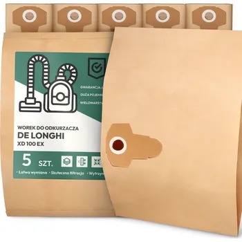 Sáček do vysavače 5x SÁČEK do VYSAVAČE de Longhi XD 100 EX Papírový 2-vrstvý SÁČKY 2A