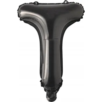 Balónek Fóliový balónek Písmeno T černý 92 cm