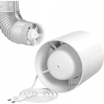 Domácí ventilátor POTRUBNÍ KOUPELNOVÝ DOMÁCÍ VENTILÁTOR TICHÝ FIØ150 SE ZPĚTNOU KLAPKOU