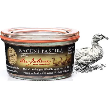 Via Delicia Kachní paštika s jablky Hmotnost: 50 g
