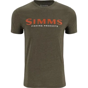 Rybářské oblečení Simms Tričko Logo T-shirt Loden Heather Velikost: XL
