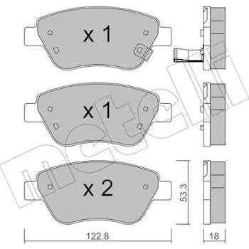 Brzdová destička Sada brzdových destiček, kotoučová brzda METELLI 22-0321-2