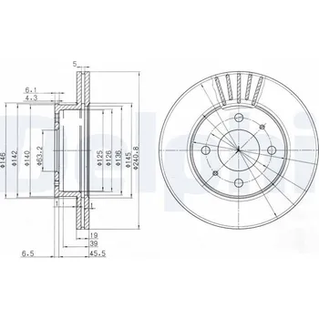 Brzdový kotouč Brzdový kotouč DELPHI BG3749