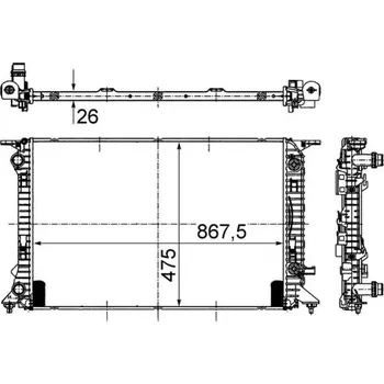 Autodíl Chladič, chlazení motoru MAHLE CR 910 000S