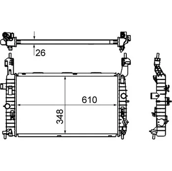 Motor automobilu Chladič, chlazení motoru MAHLE CR 833 000S