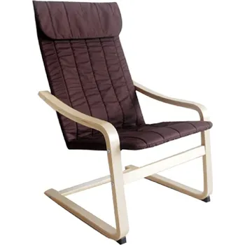 Křeslo Tempo Kondela Relaxační křeslo, březové dřevo / hnědá látka, TORSTEN