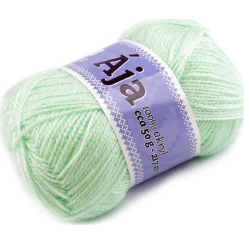 Příze Pletací příze Ája 50 g Varianta: 4 (990) zelená past.sv., Balení: 1 ks