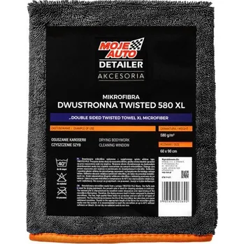 Moje Auto 19-671 Double Sided twisted towel microfiber - oboustranný ručník 580g 60x90cm