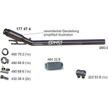 Výfuková trubka Výfuková trubka ERNST 177474