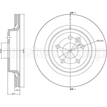 Brzdový kotouč TARCZA HAM.VOLVO XC60 08- TYL