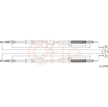Lanko parkovací brzdy Lanovod parkovací brzdy COFLE 11.5775