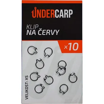 Rybářský háček 10ks - Klip na červy UnderCarp XS