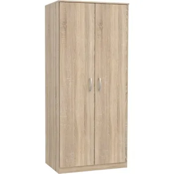 Šatní skříň Dvoudveřová skříň DUNANUEJ, dub sonoma, 5 let záruka