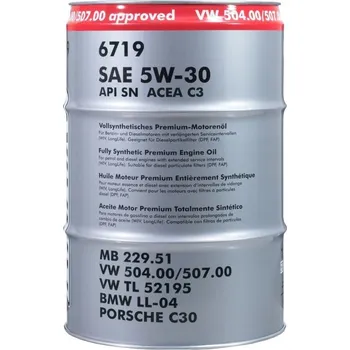 Motorový olej Fanfaro VW, Škoda 6719 5W-30 208L
