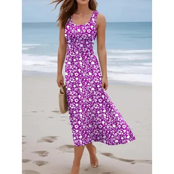 Dámské šaty Dámské letní šaty Barva: Fialová, Velikostní tabulka: XL