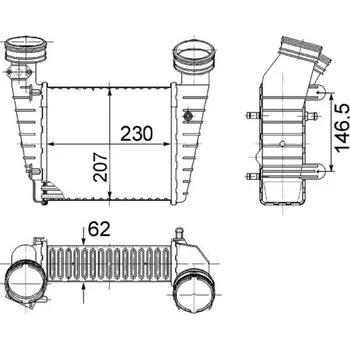 Chladič motoru Chladič turba MAHLE CI 346 000S