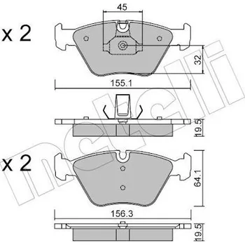 Brzdová destička KLOCKI HAM.BMW 5 E39 96-03