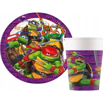 Party nádobí SADA Želvy Ninja KELÍMKY TALÍŘKY NAROZENINY