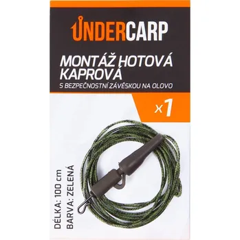 Hotový Kaprový Návazec UnderCarp Leadcoru 45lb zelená 100cm
