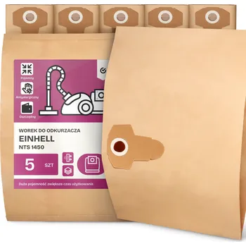 Sáček do vysavače 5x SÁČEK do VYSAVAČE Einhell NTS 1450 Papírový 2-vrstvý Silný SÁČKY 2A