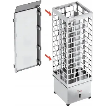 Ochranný štít na saunová kamna CUBOS - nástěnná