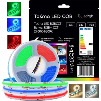 LED osvětlení LED pásek 5m RGB+CCT ledrgb 20 W/m IP20