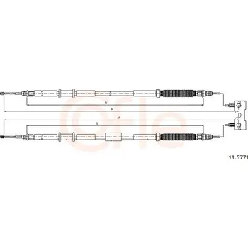 Lanko parkovací brzdy Lanovod parkovací brzdy COFLE 11.5771