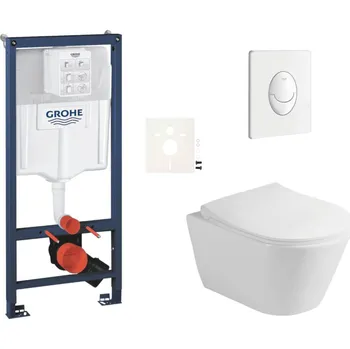 Klozet Siko Závěsný wc set do lehkých stěn / předstěnová montáž Glacera Ava GRSAVASASH0