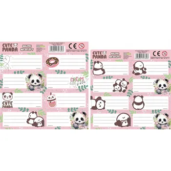 samolepka Samolepky na sešit Panda 10 Derform