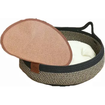 Pelíšek pro psa Pelíšek SIEMIEC černá kulatý 40 cm x 40 cm x 14 cm