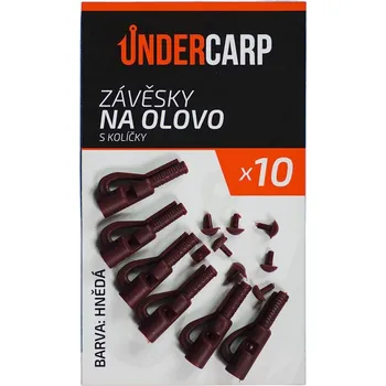 10ks - Závěsky na olovo s kolíčky UnderCarp