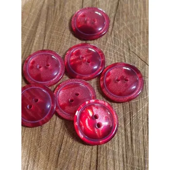 Knoflík Knoflík velký barva červená
