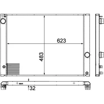 Chladič motoru Chladič, chlazení motoru MAHLE CR 1682 000P