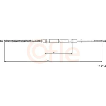 Lanko parkovací brzdy Lanovod parkovací brzdy COFLE 92.10.9036