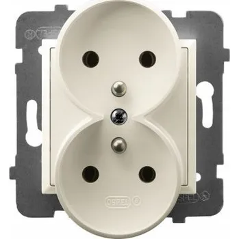 Elektrická zásuvka Ospel béžová nástěnná Elektrická Zásuvka