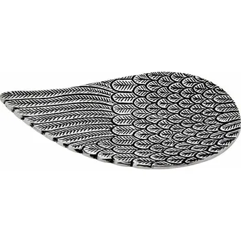 Stojánek kovový na vonné tyčinky Silver angel wing cca 12 x 20 cm