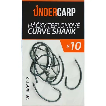 Rybářský háček 10ks - Háček UnderCarp Teflonové CURVE SHANK Velikost 2