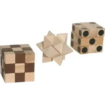 Hlavolam Dřevěné hlavolamy Trio IQ