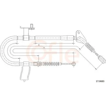 Autodíl Lanovod parkovací brzdy COFLE 17.0683