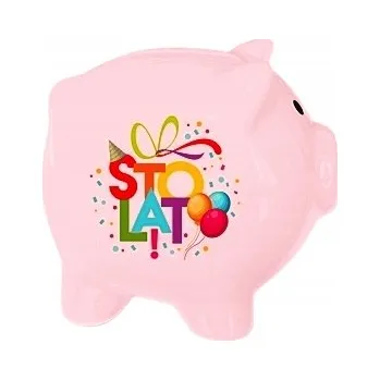 Pokladnička Pokladnička PRASÁTKO, Dárek k 20. 35. 45. 55. 65. 75. Narozeninám pro Ženu, MANŽELKU