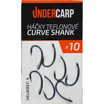 Rybářský háček 10ks - Háček UnderCarp Teflonové CURVE SHANK Velikost 4
