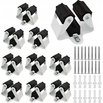 Držák na polici DRŽÁK HÁK ORGANIZÉR NA ZEĎ NA NÁŘADÍ DOMÁCÍ ZAHRADNÍ METLU MOP 10 KS