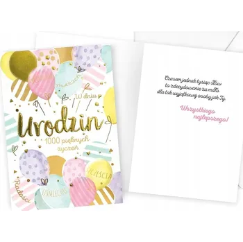 Obraz Přání k narozeninám B6 Balónky, KUKARTKA