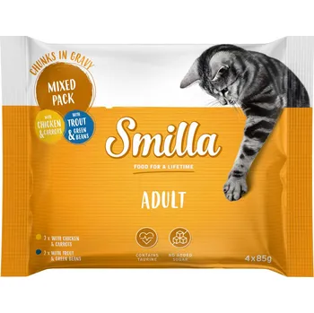 Krmivo pro kočku 12x85g Smilla Adult kousky se zeleninou - zkušební balení