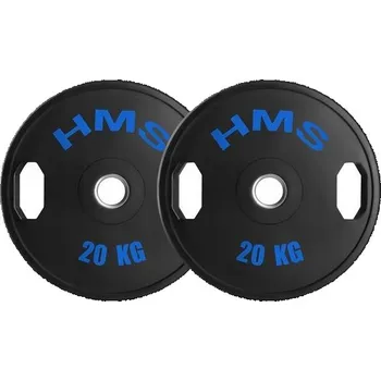 Olimpijský pogumovaný kotouč 2 x 20 kg závaží ocelový HMS TOG20