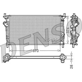 Chladič motoru Chladič, chlazení motoru DENSO DRM10074